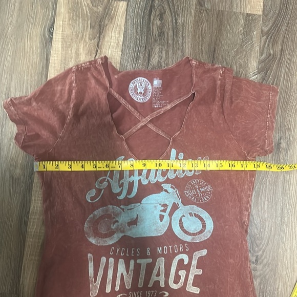 Affliction American Customs Women’s Shirt size small 100% cotton. Mortorcyle - Picture 7 of 12